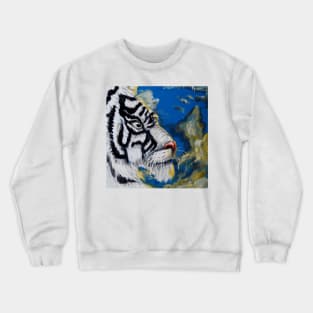 white tiger Crewneck Sweatshirt